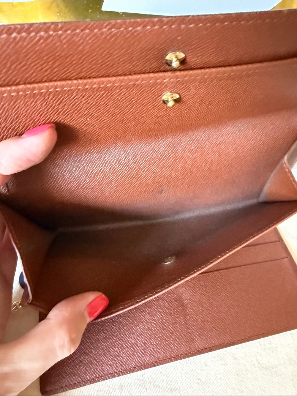 Louis Vuitton Brown Monogram Long Wallet on Chain - Picture 10 of 13